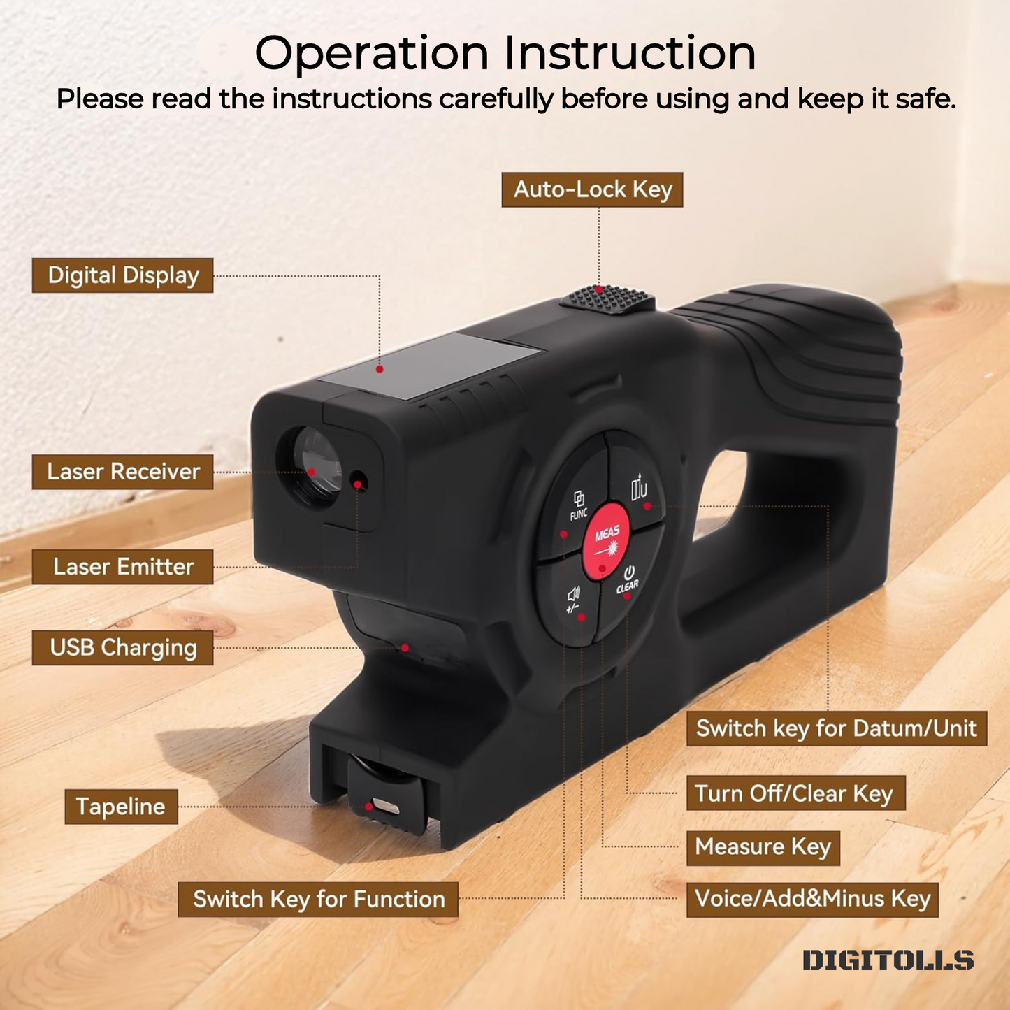 SmartMeasure 3-in-1 Smart Laser Tool